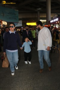 Saif ali khan and kareena kapoor seen at mumbai airport on jan 4, 2023