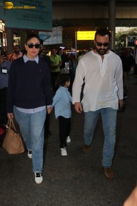 Saif ali khan and kareena kapoor seen at mumbai airport on jan 4, 2023