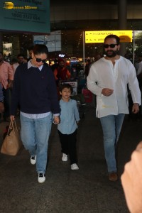 Saif ali khan and kareena kapoor seen at mumbai airport on jan 4, 2023