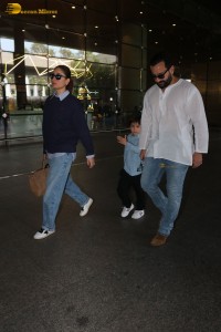 Saif ali khan and kareena kapoor seen at mumbai airport on jan 4, 2023