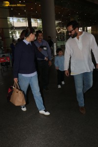 Saif ali khan and kareena kapoor seen at mumbai airport on jan 4, 2023