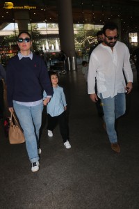 Saif ali khan and kareena kapoor seen at mumbai airport on jan 4, 2023