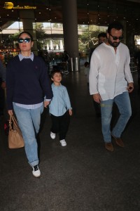 Saif ali khan and kareena kapoor seen at mumbai airport on jan 4, 2023