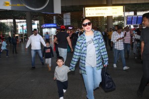 Actor couple Saif Ali Khan and Kareena Kapoor were spotted at Mumbai Airport on Jan 4, 2024