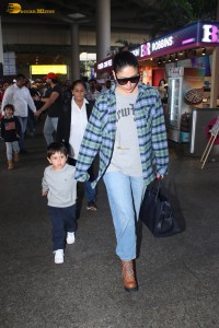 Actor couple Saif Ali Khan and Kareena Kapoor were spotted at Mumbai Airport on Jan 4, 2024