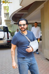 Actor couple Saif Ali Khan and Kareena Kapoor spotted at their house on Jan 23, 2024