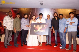 Karthikeya 2 movie team including actors Nikhil Siddhartha and Anupama Parameswaran holds a press meet