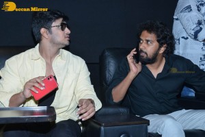 Actors Nikhil Siddharth and Anupama Parameswaran attend the trailer launch of their film Karthikeya 2