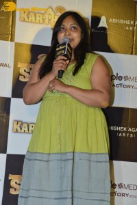 Actors Nikhil Siddharth and Anupama Parameswaran attend the trailer launch of their film Karthikeya 2