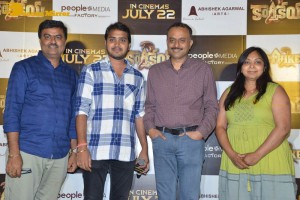 Actors Nikhil Siddharth and Anupama Parameswaran attend the trailer launch of their film Karthikeya 2