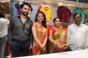 Actress Kajal Aggarwal with her husband Gautam Kitchlu launching Kasam Pullaiah Wedding Mall in Warangal