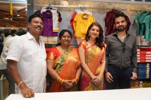 Actress Kajal Aggarwal with her husband Gautam Kitchlu launching Kasam Pullaiah Wedding Mall in Warangal