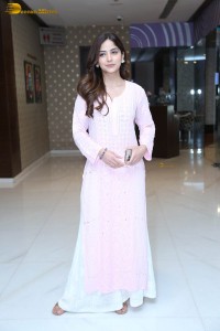 actress kashmira pardeshi in a pink salwar dress