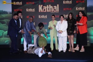Kathal Trailer Launch attended by Sanya Malhotra, Ekta Kapoor, Rajpal Yadav and others