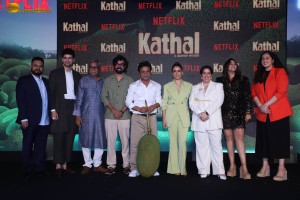Kathal Trailer Launch attended by Sanya Malhotra, Ekta Kapoor, Rajpal Yadav and others