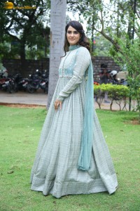 telugu actress kavya thapar in a light blue salwar kameez photoshoot