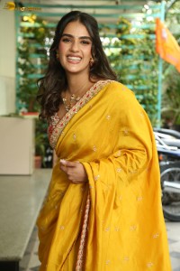 tollywood actress kavya thapar beautiful in a yellow saree