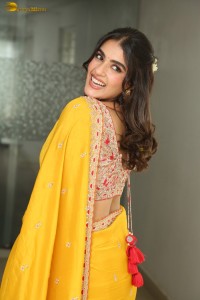 tollywood actress kavya thapar beautiful in a yellow saree