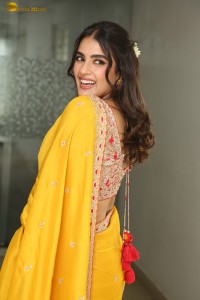 tollywood actress kavya thapar beautiful in a yellow saree