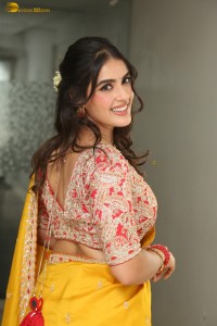 tollywood actress kavya thapar beautiful in a yellow saree