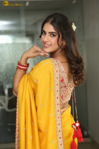 tollywood actress kavya thapar beautiful in a yellow saree
