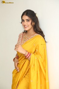 tollywood actress kavya thapar beautiful in a yellow saree