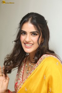 tollywood actress kavya thapar beautiful in a yellow saree