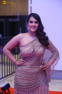 telugu actress kavya thapar in a transparent dress at a movie event