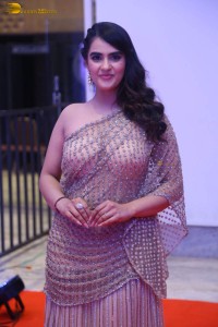 telugu actress kavya thapar in a transparent dress at a movie event