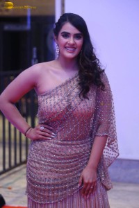 telugu actress kavya thapar in a transparent dress at a movie event