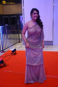 telugu actress kavya thapar in a transparent dress at a movie event