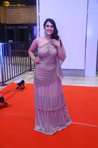 telugu actress kavya thapar in a transparent dress at a movie event