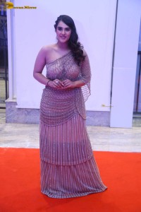 telugu actress kavya thapar in a transparent dress at a movie event