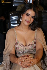 actress kavya thapar ravishing looks in a low neck dress