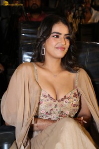 actress kavya thapar ravishing looks in a low neck dress