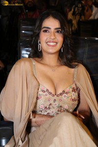 actress kavya thapar ravishing looks in a low neck dress