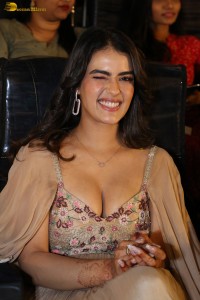 actress kavya thapar ravishing looks in a low neck dress