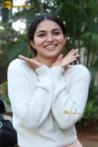 actress Kayadu Lohar beautiful in a white top and pink skirt