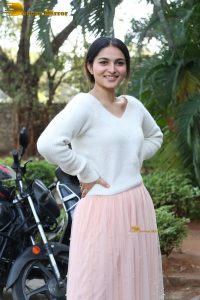 actress Kayadu Lohar beautiful in a white top and pink skirt