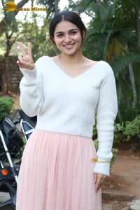actress Kayadu Lohar beautiful in a white top and pink skirt