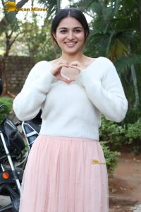 actress Kayadu Lohar beautiful in a white top and pink skirt