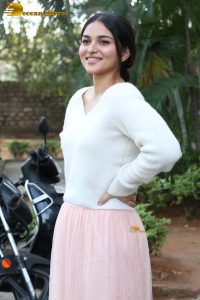 actress Kayadu Lohar beautiful in a white top and pink skirt