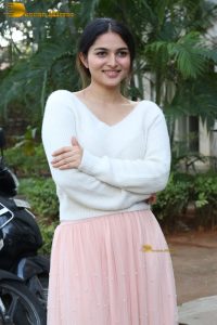 actress Kayadu Lohar beautiful in a white top and pink skirt