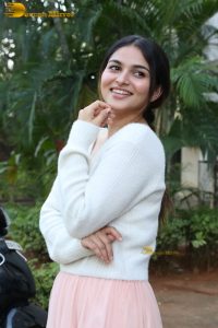 actress Kayadu Lohar beautiful in a white top and pink skirt