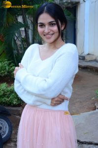 actress Kayadu Lohar beautiful in a white top and pink skirt