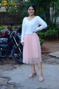 actress Kayadu Lohar beautiful in a white top and pink skirt