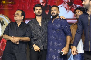 Keedaa Cola Pre-Release Event attended by Raghu Ram, Chaitanya Rao, Rag Mayur, Brahmanandam, and Vijay Deverakonda