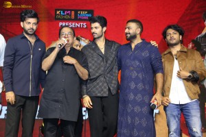 Keedaa Cola Pre-Release Event attended by Raghu Ram, Chaitanya Rao, Rag Mayur, Brahmanandam, and Vijay Deverakonda
