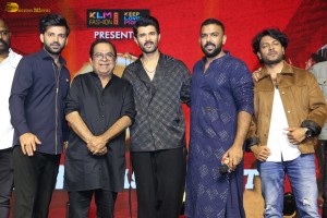 Keedaa Cola Pre-Release Event attended by Raghu Ram, Chaitanya Rao, Rag Mayur, Brahmanandam, and Vijay Deverakonda