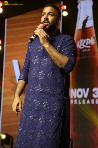 Keedaa Cola Pre-Release Event attended by Raghu Ram, Chaitanya Rao, Rag Mayur, Brahmanandam, and Vijay Deverakonda